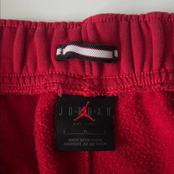 Jordan Men’s Red Joggers Deep Side Pockets Athletic - L - Picture 3 of 9